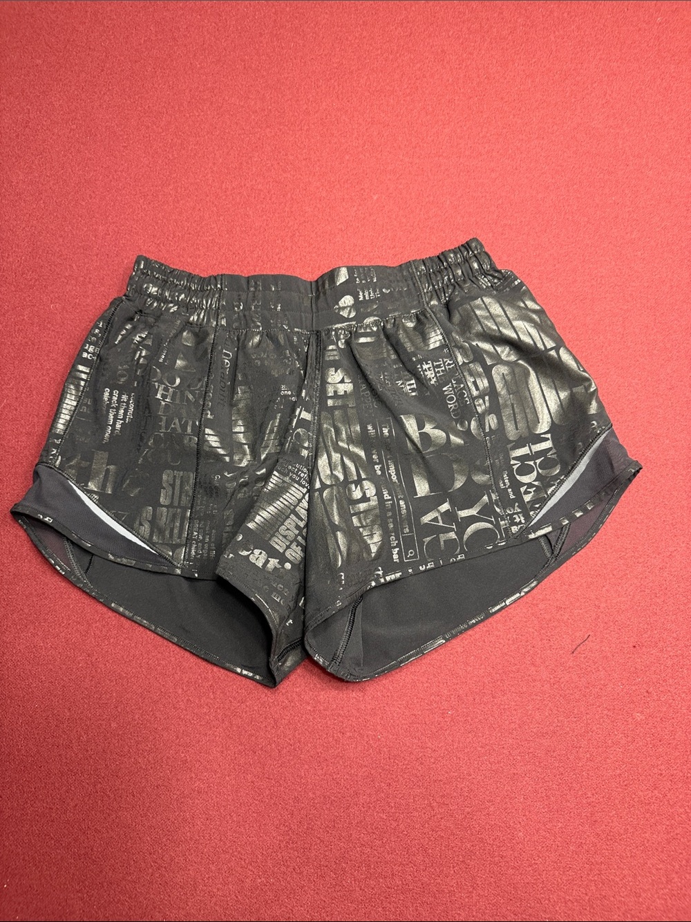 lululemon athletica Black Graphic Women's Running Shorts